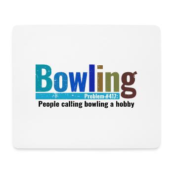 Bowling - Mousepad (Querformat) - Weiß - Vorne