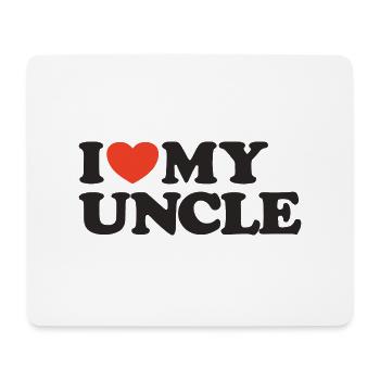 I love my uncle heart shirt - Mouse Pad (horizontal) - white - Front