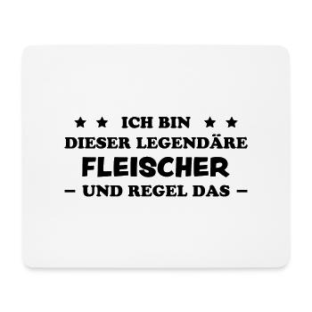 Fleischer Metzger Lustig Spruch Fleischer Geschenk - Mousepad (Querformat) - Weiß - Vorne