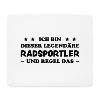 Radsportler Mountainbike Bike Fun Fahrrad Geschenk - Mousepad (Querformat) - Weiß - Vorne