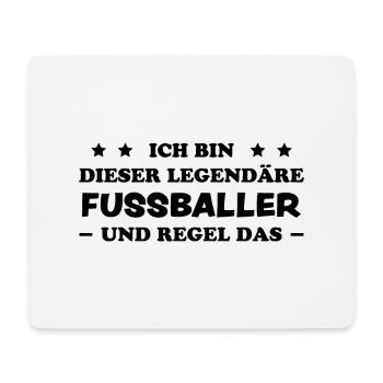 Fußballer Lustiger Spruch Fun Fußball Tor Geschenk - Mousepad (Querformat) - Weiß - Vorne