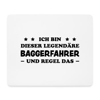 Baggerfahrer Lustiger Spruch Beruf Bagger Geschenk - Mousepad (Querformat) - Weiß - Vorne