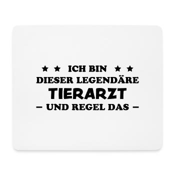 Tierarzt Lustige Spruch Beruf Tierarzt Geschenk - Mousepad (Querformat) - Weiß - Vorne