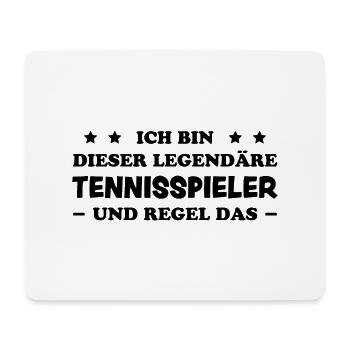 Tennis Lustiger Spruch Fun Tennisspieler Geschenk - Mousepad (Querformat) - Weiß - Vorne