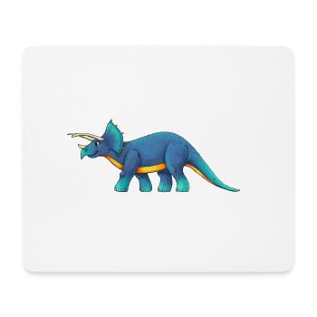 Tricératops - Tapis de souris (format paysage) - blanc - Devant