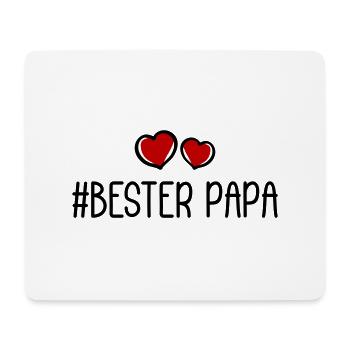 Bester Papa Herzen Liebe - Mousepad (Querformat) - Weiß - Vorne
