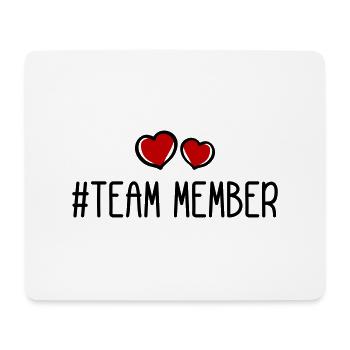 Team Member Heart Love - Mouse Pad (horizontal) - white - Front