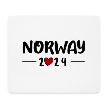 Norwegen 2024 Herz Reise - Mousepad (Querformat) - Weiß - Vorne