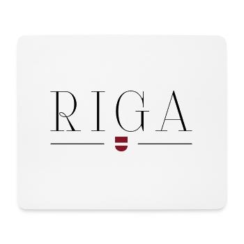 Riga, Lettland Stil Design T-Shirt - Mousepad (Querformat) - Weiß - Vorne