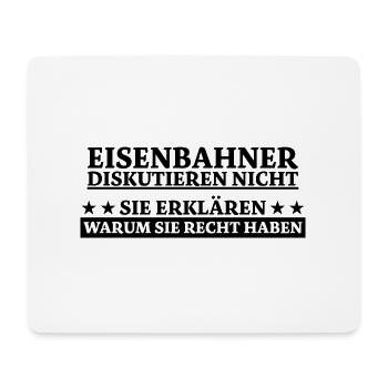 Eisenbahner Spruch Eisenbahn Lokführer Geschenk - Mousepad (Querformat) - Weiß - Vorne