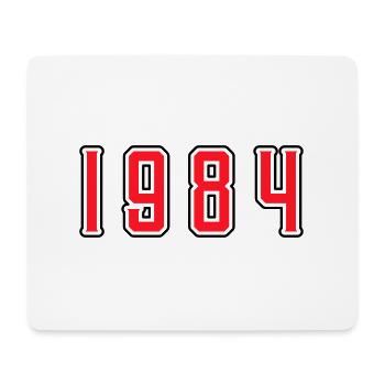 1984 year birthday - Mouse Pad (horizontal) - white - Front