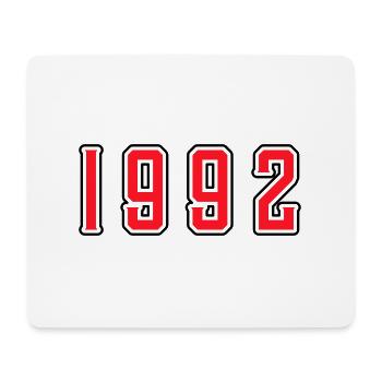 1992 year birthday - Mouse Pad (horizontal) - white - Front