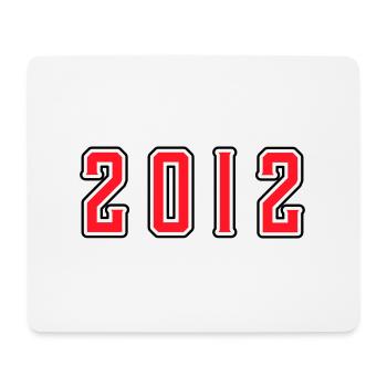 2012 year birthday - Mouse Pad (horizontal) - white - Front
