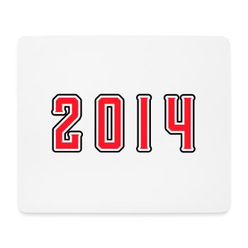 2014 Jahr Geburtstag - Mousepad (Querformat) - Weiß - Vorne