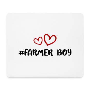 Fermier garçon coeur amour - Tapis de souris (format paysage) - blanc - Devant