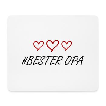 Best Grandpa Heart Love - Mouse Pad (horizontal) - white - Front