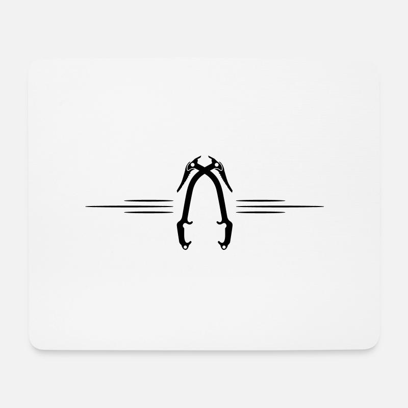 Kletterausrüstung eispickel Linie - Mousepad (Querformat) - Weiß