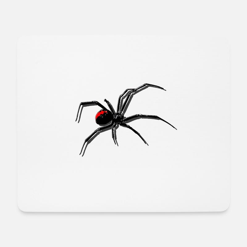 Spinne in 3D - Mit Schatten - Mousepad (Querformat) - Weiß