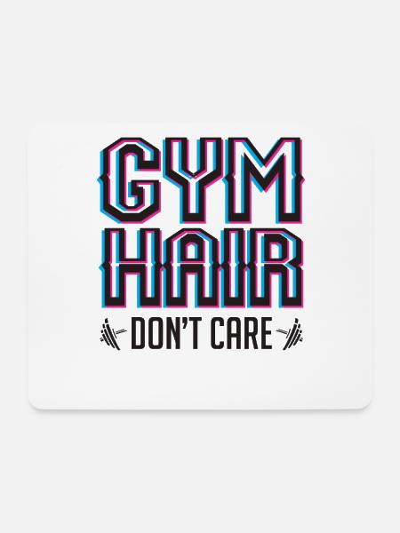 Sport fitness hair funny saying gift - Mouse Pad (horizontal) - white