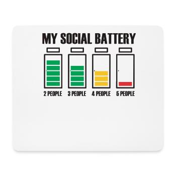 Introvertiert Social Battery Geschenkidee - Mousepad (Querformat) - Weiß - Vorne