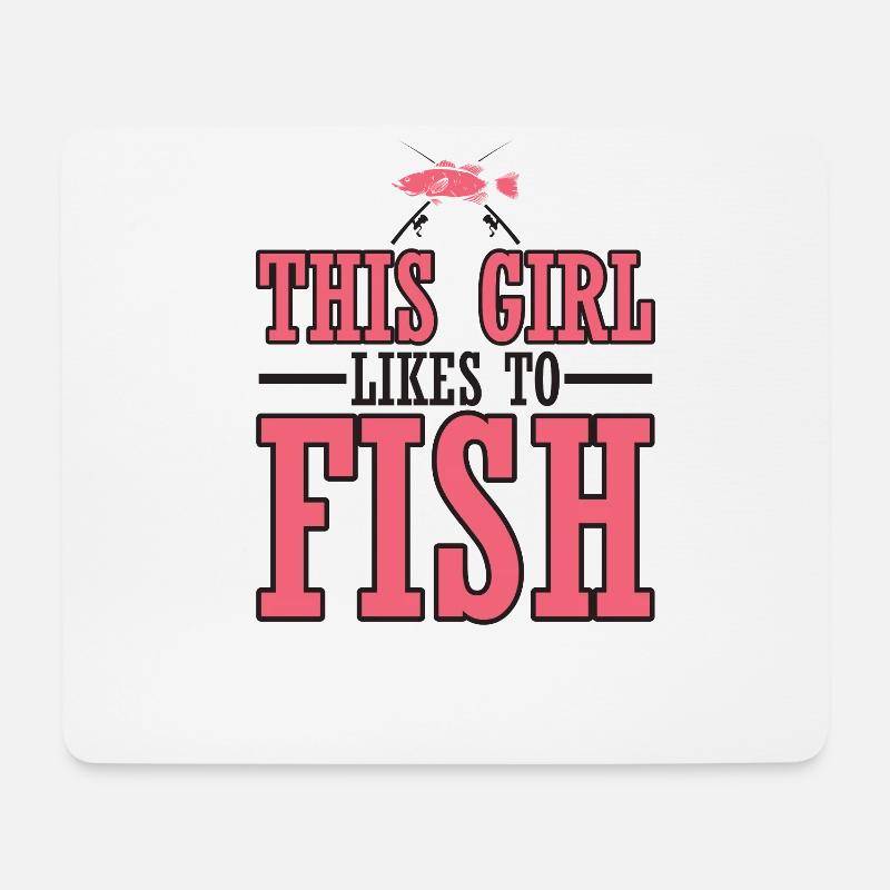 Angeln Fischen lustiger Spruch Geschenkidee - Mousepad (Querformat) - Weiß