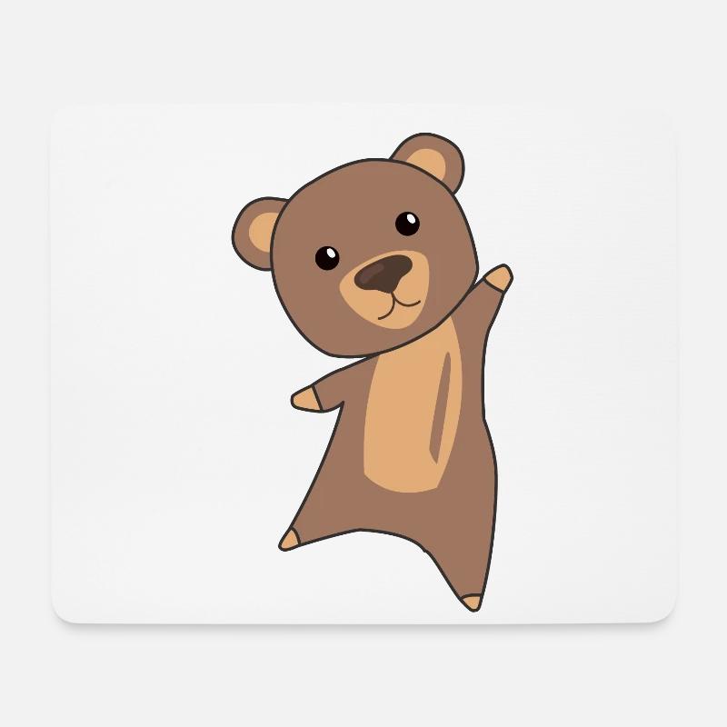 Bär Teddy süßer Braunbär süßes Tier Bärchen - Mousepad (Querformat) - Weiß
