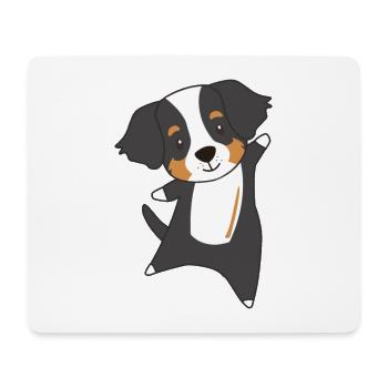 Chien mignon chiot bouvier bernois mignon - Tapis de souris (format paysage) - blanc - Devant
