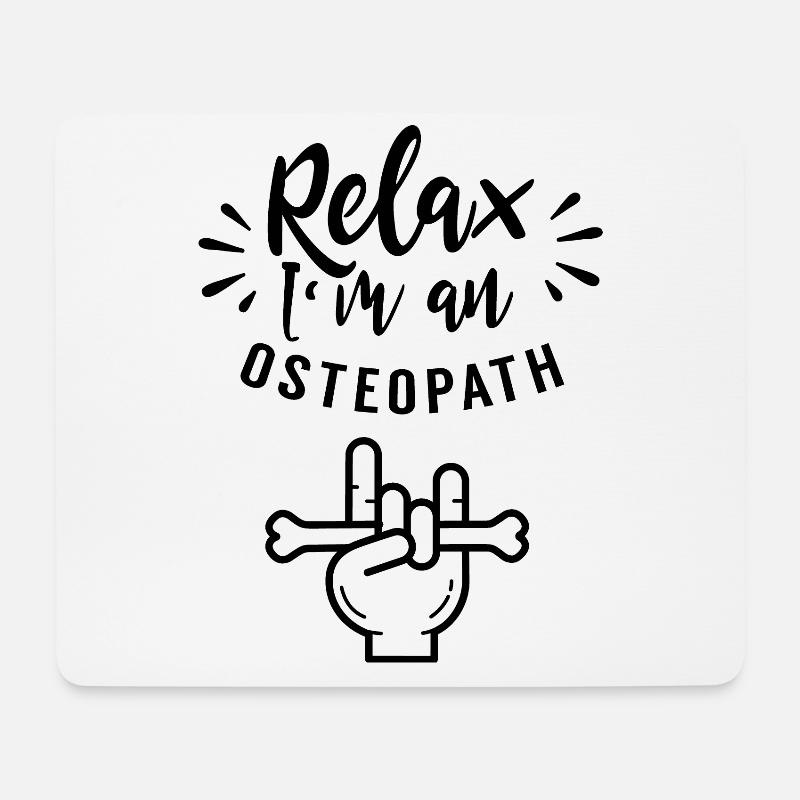 Entspann Dich Ich Bin Ein Osteopath Osteopathie - Mousepad (Querformat) - Weiß