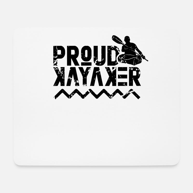 Stolzer Kayaker Kajakfahrer Kajakfahren Kajak - Mousepad (Querformat) - Weiß