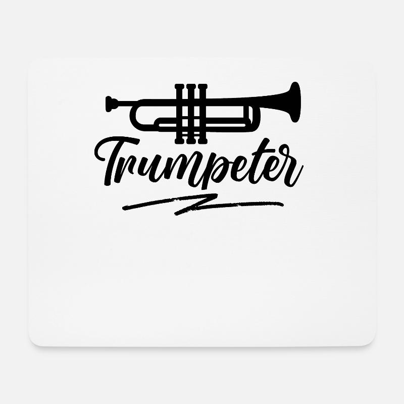 Trompeter Trompeten Trompete Trompetenspieler - Mousepad (Querformat) - Weiß