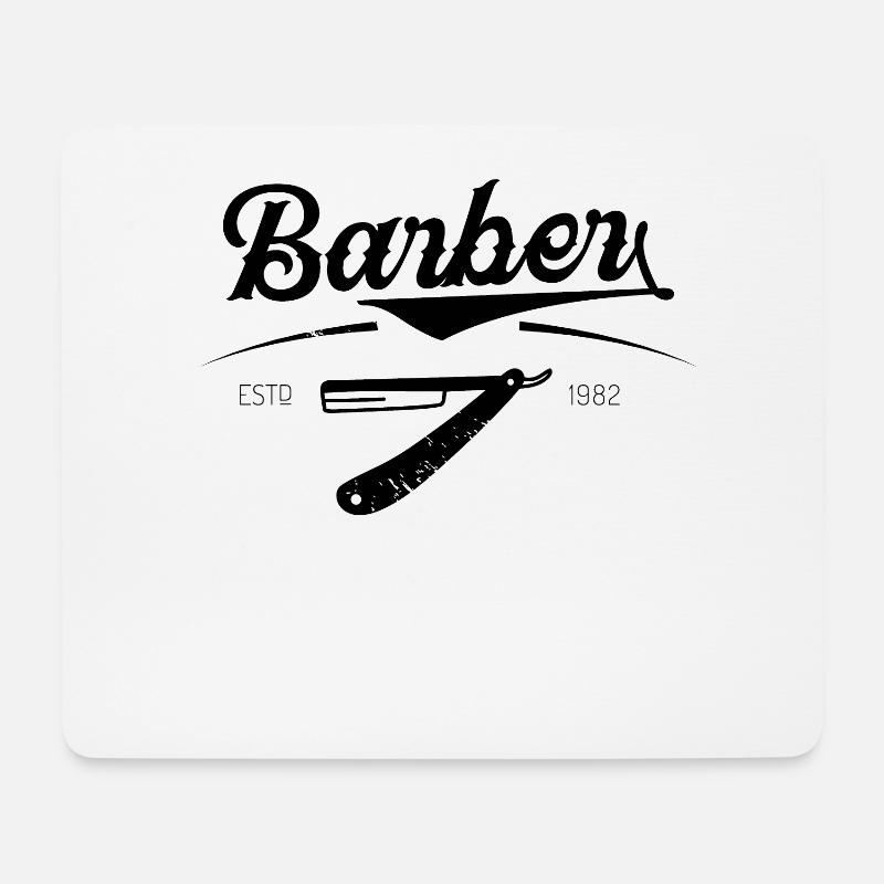 Barbier Barbershop Barber Herrenfriseur Barbiere - Mousepad (Querformat) - Weiß