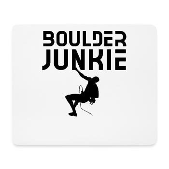 Boulder Junkie Bouldering Boulderer Boulderer - Mouse Pad (horizontal) - white - Front