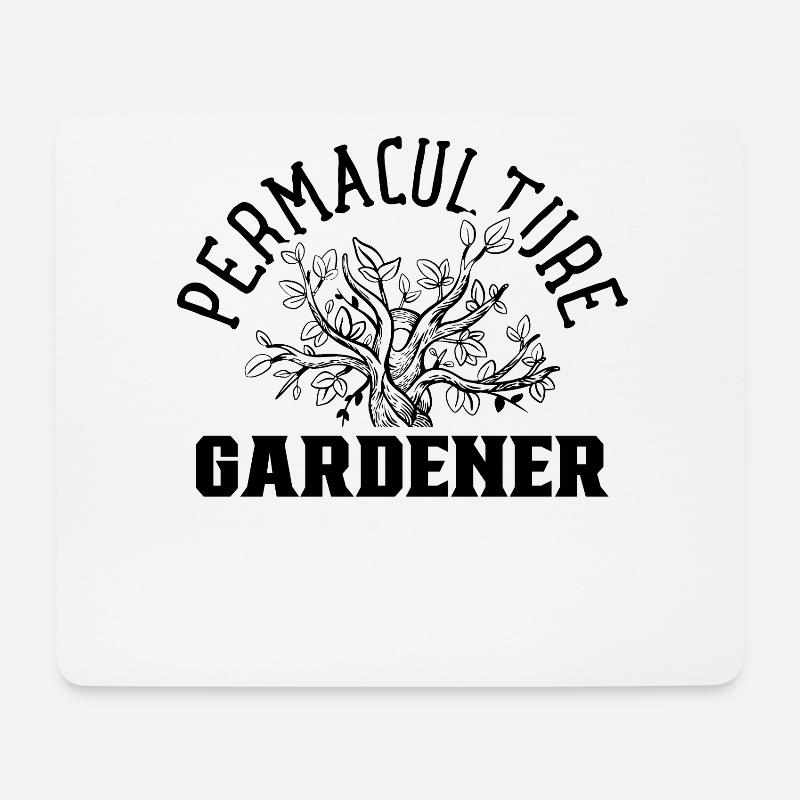 Permakultur Gärtner Garten Gartenbau Gartenarbeit - Mousepad (Querformat) - Weiß