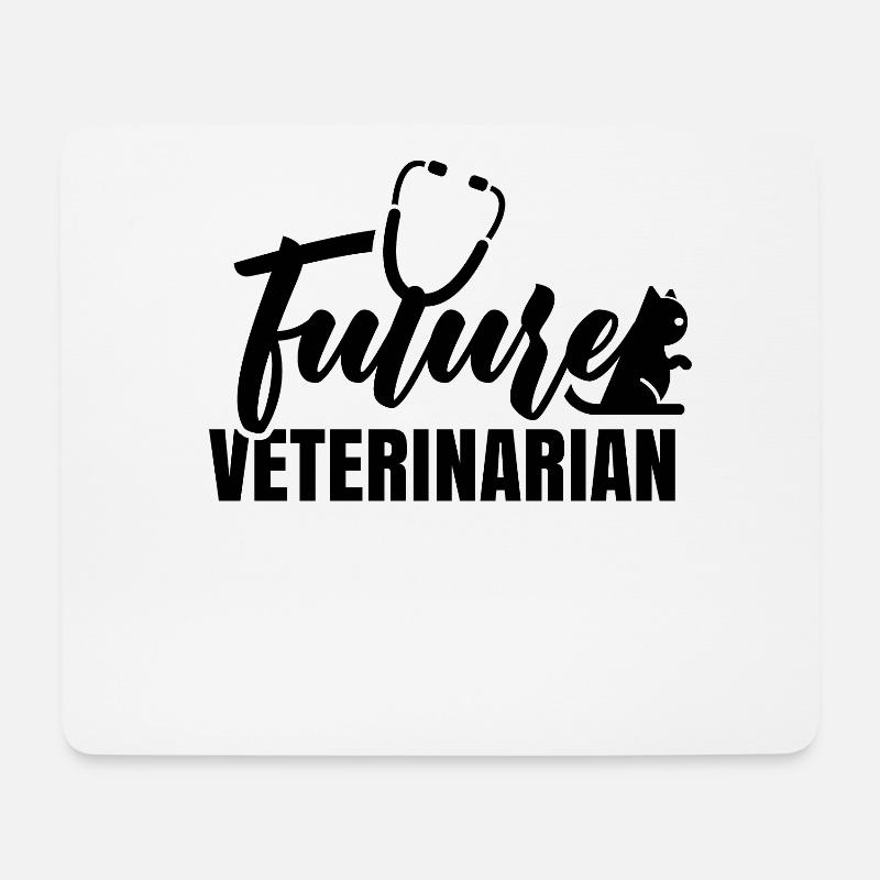 Zukünftige Tierärztin Beruf Tiermedizin Tierarzt - Mousepad (Querformat) - Weiß