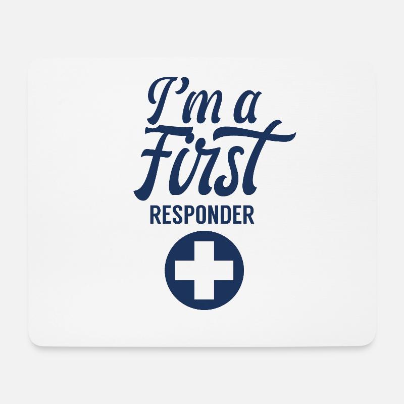 Ich bin ein Ersthelfer Notfallhelfer Erste Hilfe - Mousepad (Querformat) - Weiß