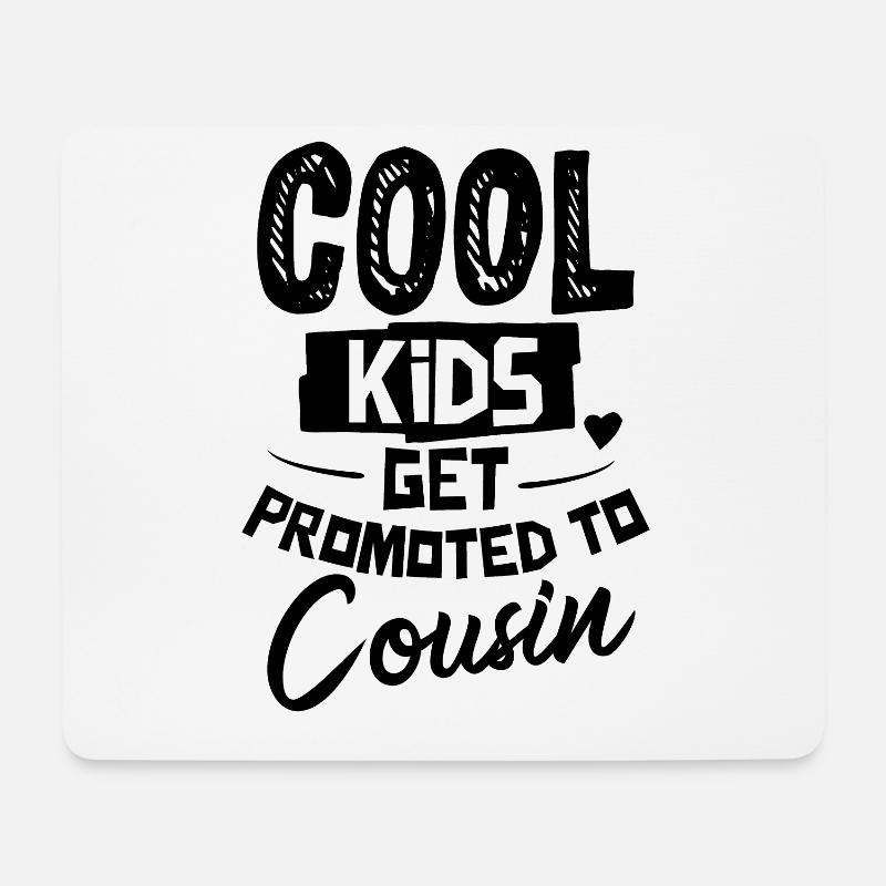 Coole Kinder Werden Zum Cousin Befördert Cousine - Mousepad (Querformat) - Weiß