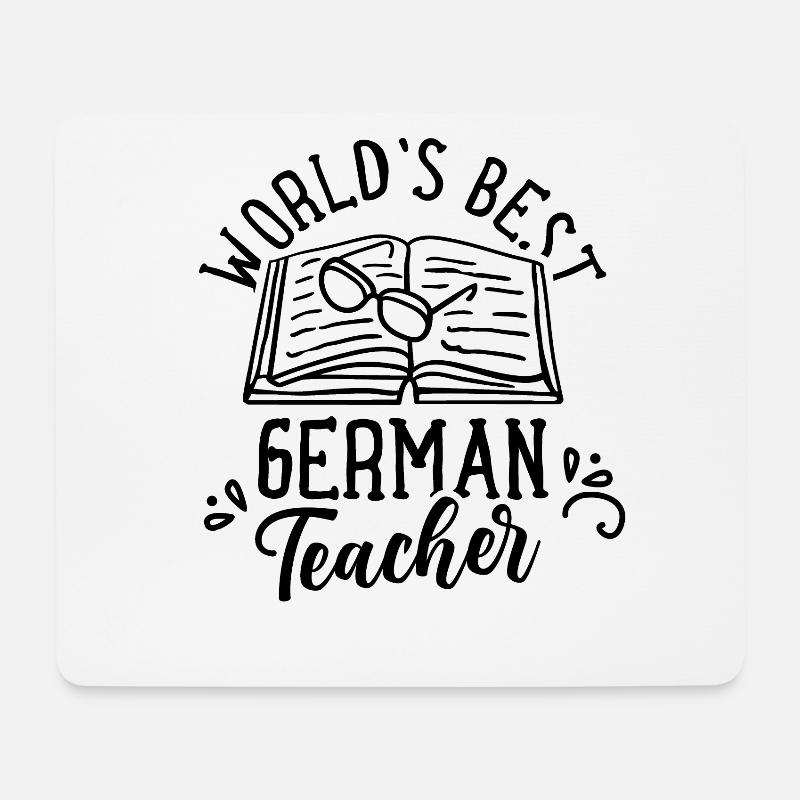 Der Beste Deutschlehrer Der Welt Deutschlehrerin - Mousepad (Querformat) - Weiß
