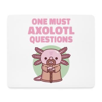 Lustige Axolotl-Fragen - Mousepad (Querformat) - Weiß - Vorne
