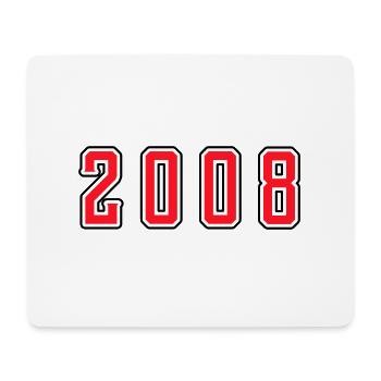2008 year birthday - Mouse Pad (horizontal) - white - Front