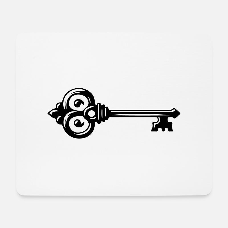 Schlüssel Symbol - Mousepad (Querformat) - Weiß