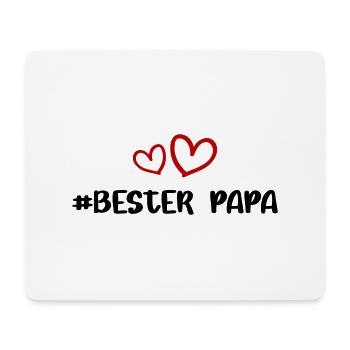 Bester Papa Herz Liebe - Mousepad (Querformat) - Weiß - Vorne