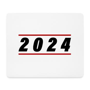 2024 Jahr - Mousepad (Querformat) - Weiß - Vorne