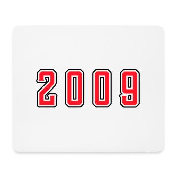 2009 Jahr Geburtstag - Mousepad (Querformat) - Weiß - Vorne