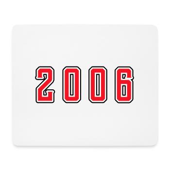 2006 year birthday - Mouse Pad (horizontal) - white - Front
