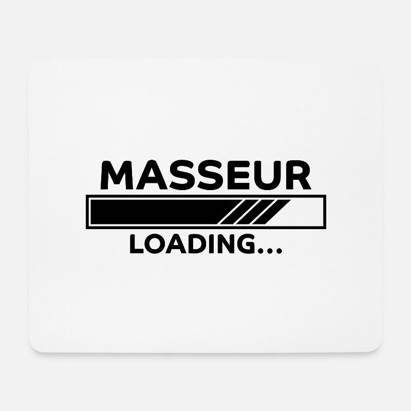 Masseur Spruch Massage Lustiges Masseur Geschenk - Mousepad (Querformat) - Weiß