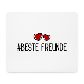 Freundschaft Beste Freunde Herzen Liebe - Mousepad (Querformat) - Weiß - Vorne