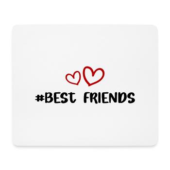 Beste Freunde Herz Liebe - Mousepad (Querformat) - Weiß - Vorne