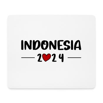 Indonesia 2024 Heart Trip - Mouse Pad (horizontal) - white - Front