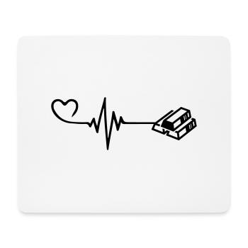 Amour du cœur Gold Pulse - Tapis de souris (format paysage) - blanc - Devant
