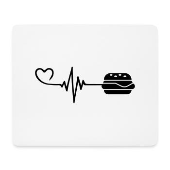 Burger Puls Herz Liebe - Mousepad (Querformat) - Weiß - Vorne